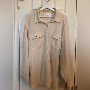 Aerie Lumber Jack waffle knit button down sz XL